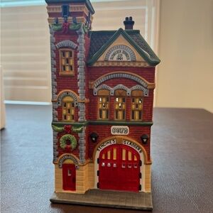 Department 56 Firehouse Holiday Decor - Red and Green
